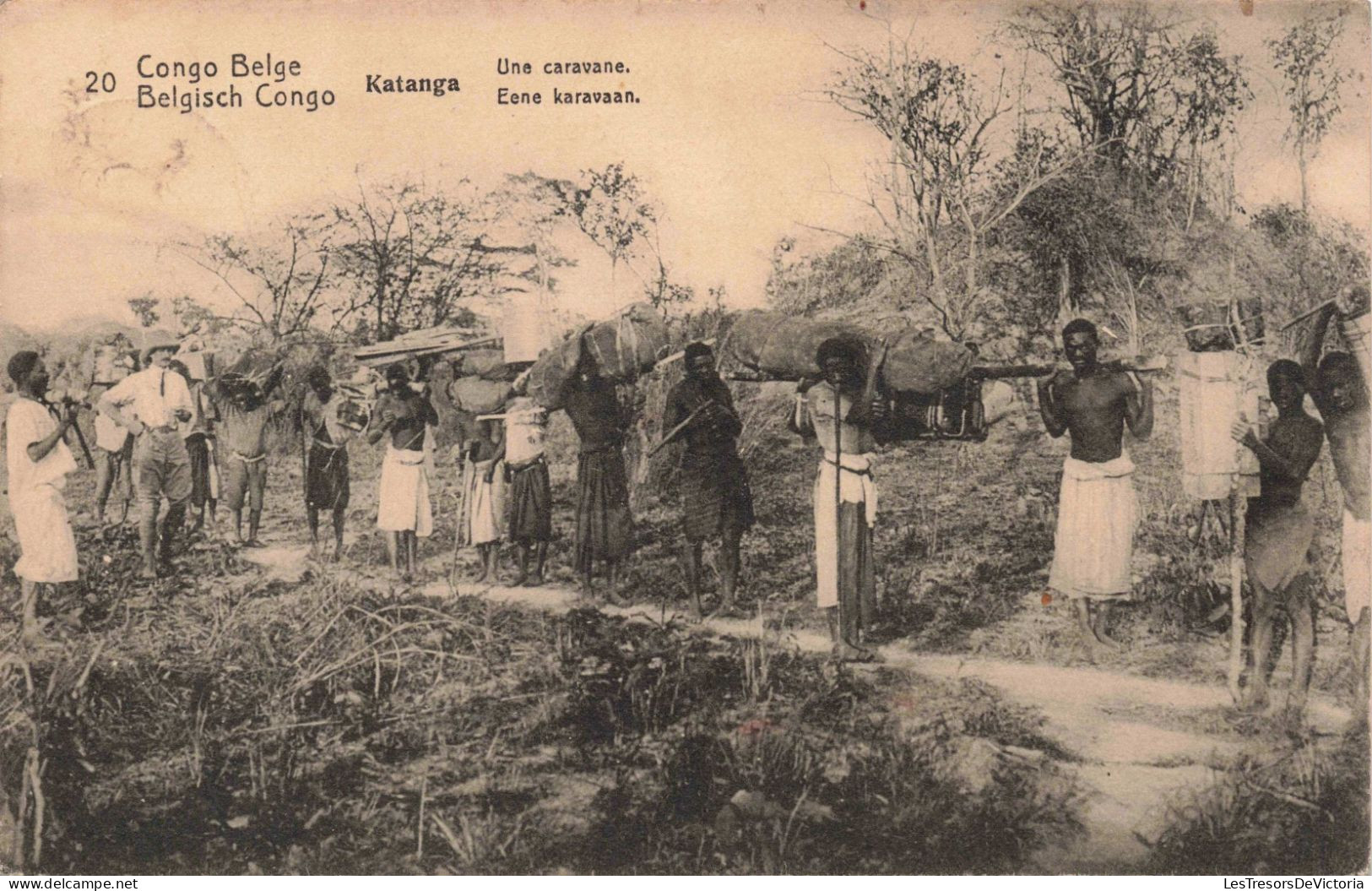 CONGO -Katanga - Une Caravane - Carte Postale Ancienne - Congo Belga