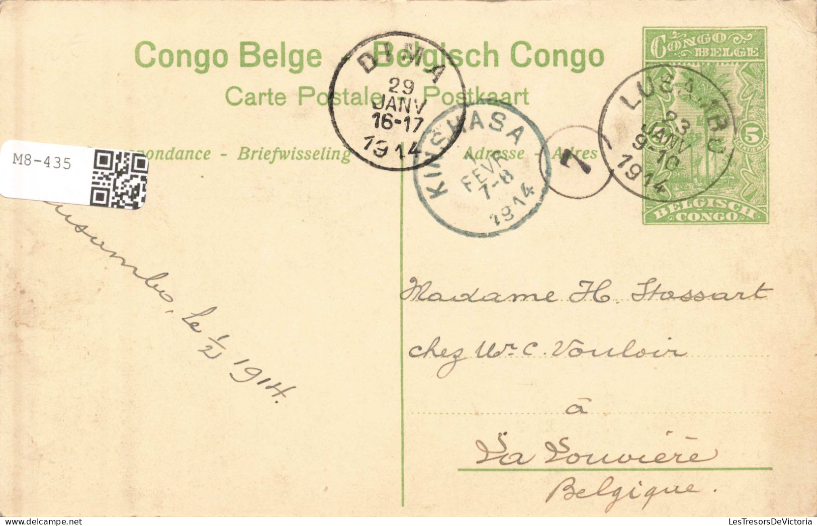 CONGO - Stanley Falls - Un Village - Carte Postale Ancienne - Congo Belga