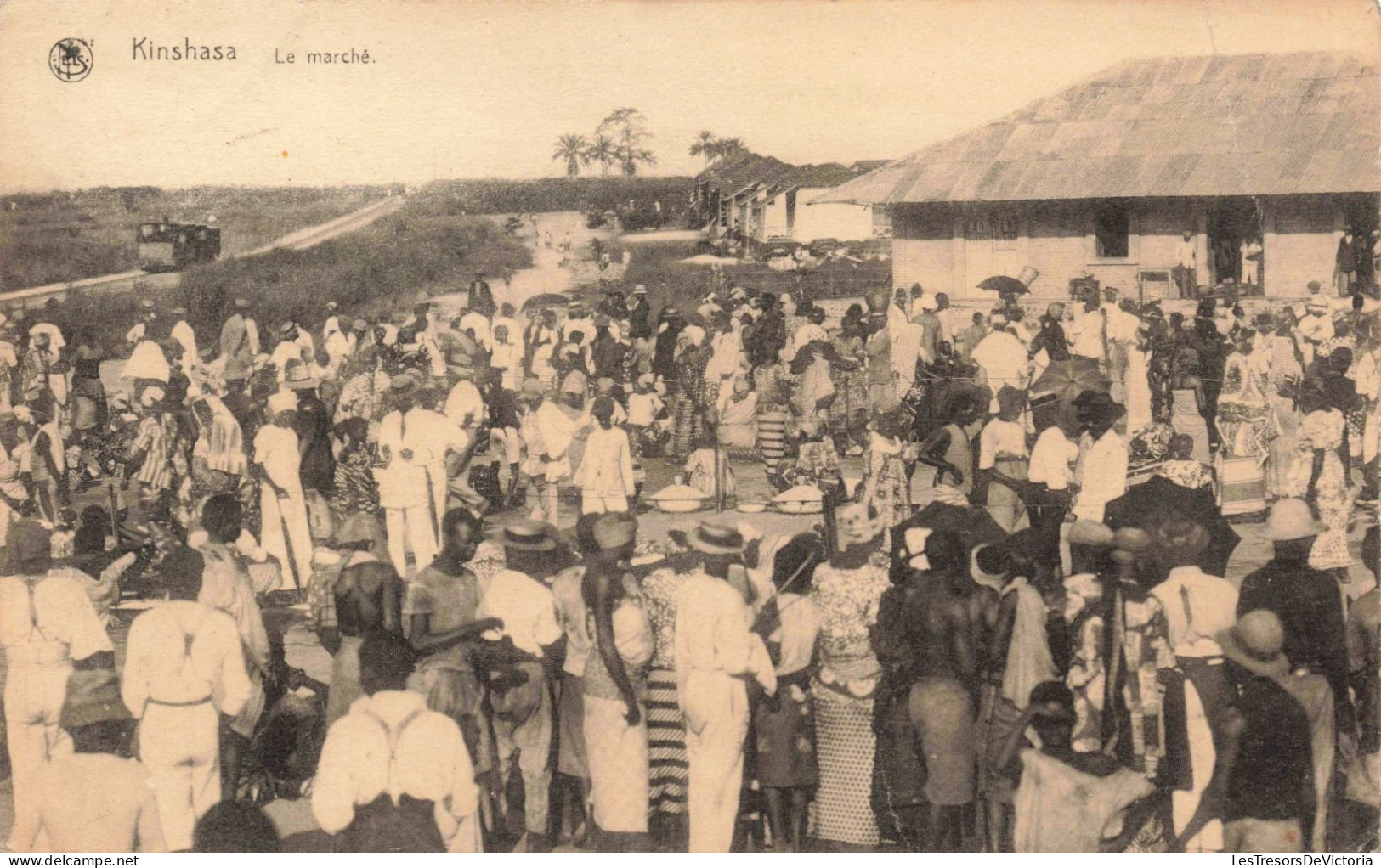 CONGO - Kinshasa - Le Marché - Animé - Carte Postale Ancienne - Congo Belga