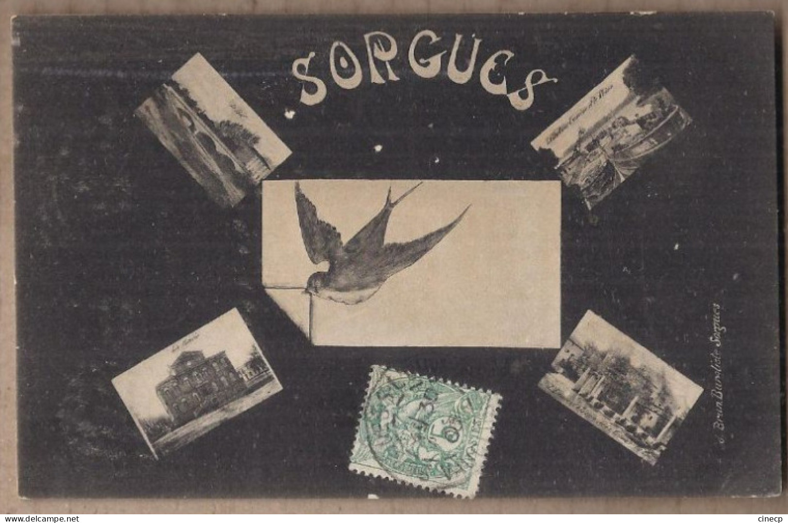 CPA 84 - SORGUES - TB CP Multivue En Cartes Postales Avec Hirondelle Au Milieu - Sorgues