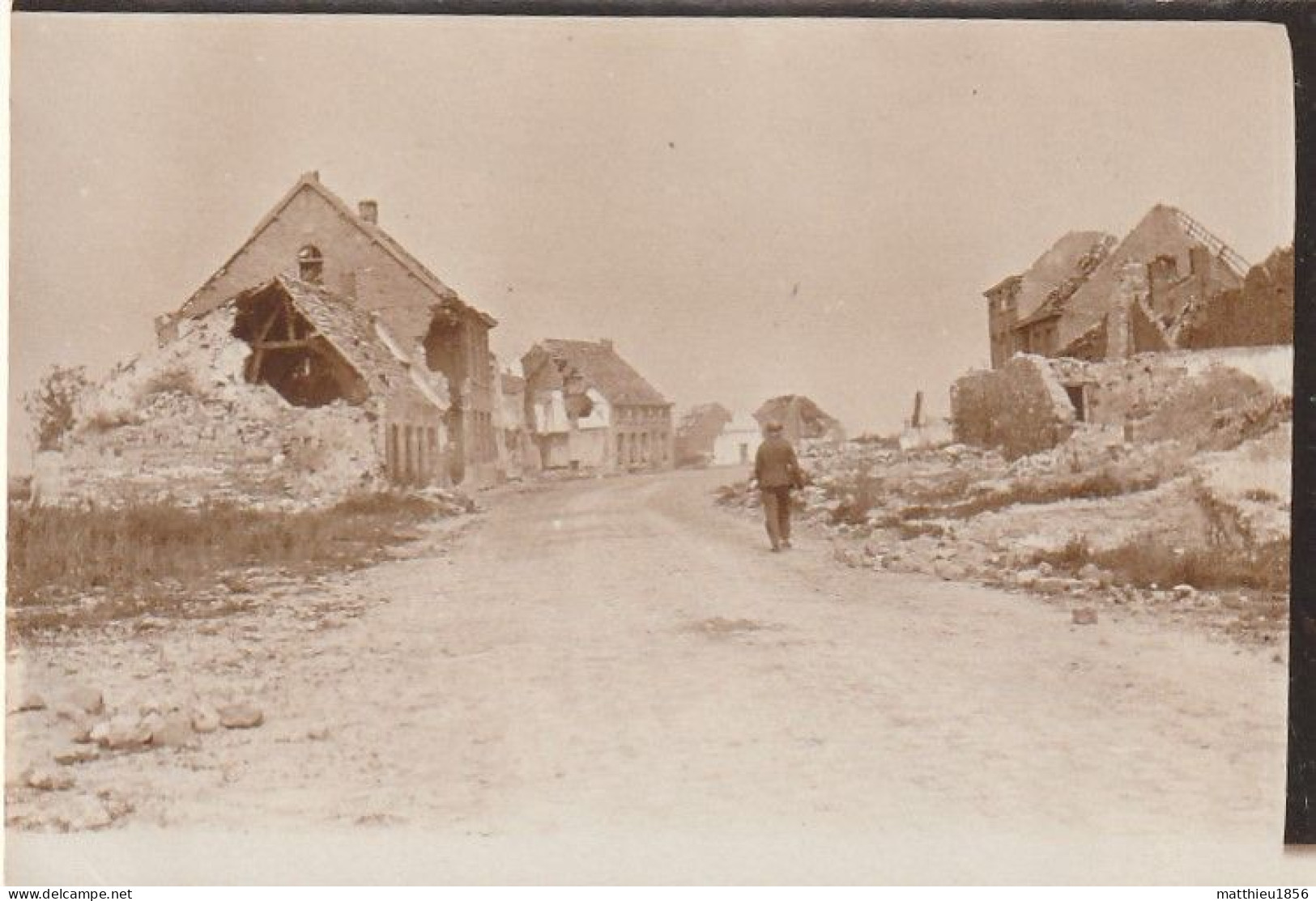 Photo 14 18 RAMSCAPELLE (Ramskapelle, Nieuport, Nieuwpoort) - Une Rue (A252, Ww1, Wk 1) - Nieuwpoort