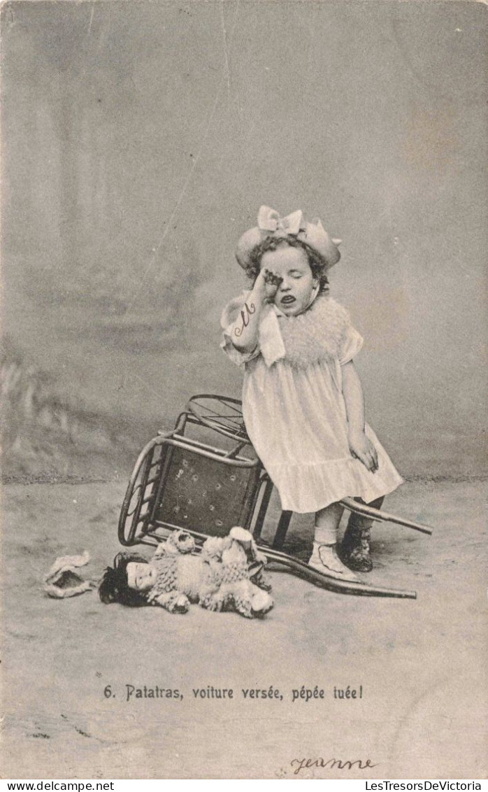 ENFANTS - Patatras, Voiture Versée, Pépée Tuée - Carte Postale Ancienne - Cartes Humoristiques