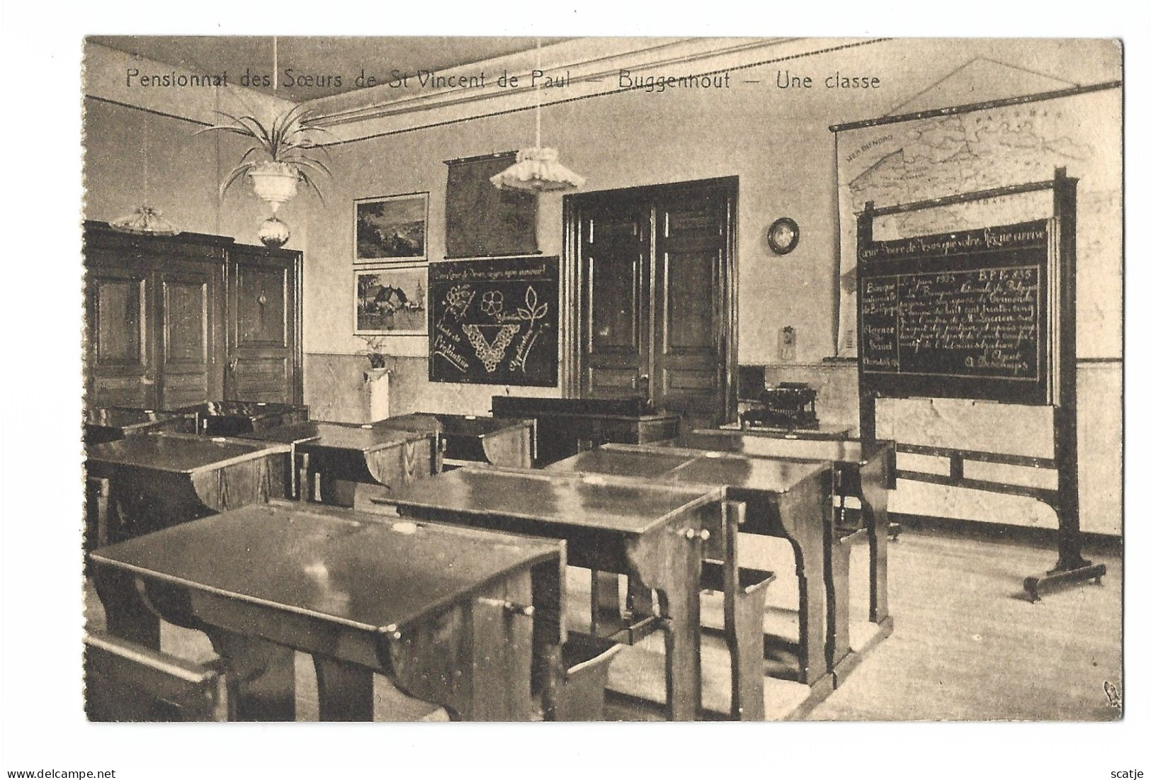 Buggenhout   -   Pensionnat Des Soeurs De St- Vincent De Paul  -   Une Classe   -   1928    Naar   Gijseghem - Buggenhout