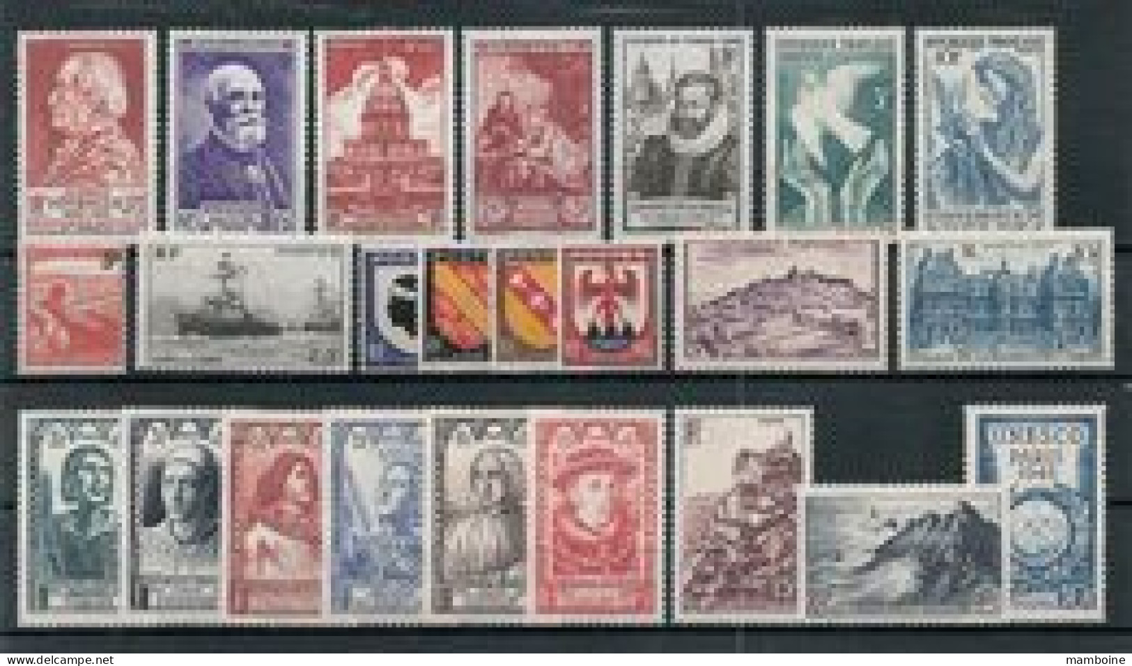 : FRANCE 1946 Année Compléte .n° 748 /71 = 24 Valeurs Neuves X X - 1940-1949