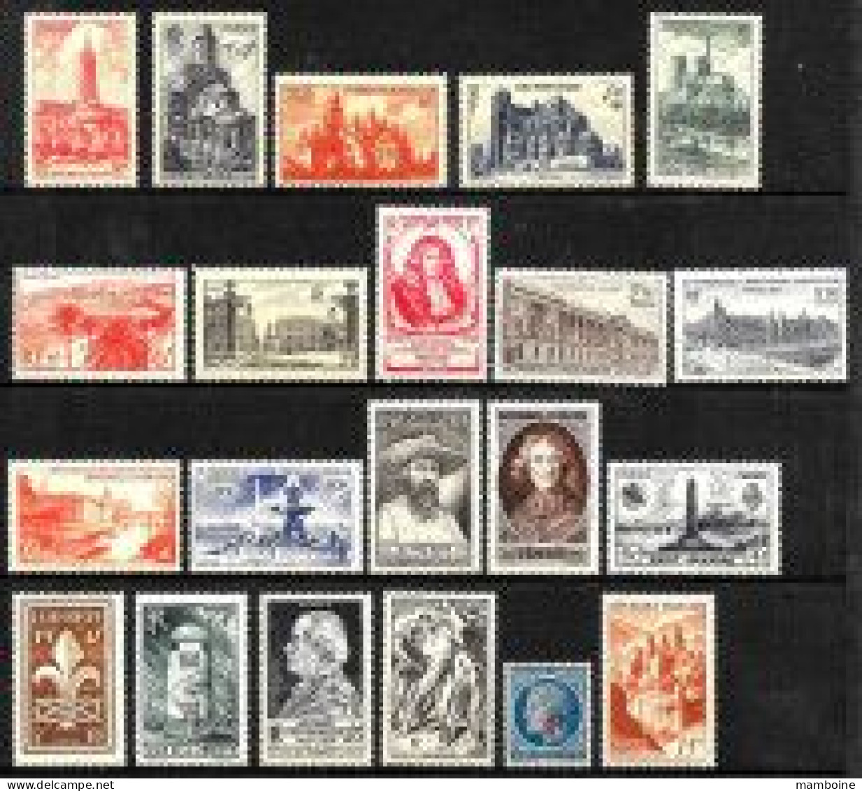 : FRANCE 1947 Année Compléte .n° 772 / 92 = 21 Valeurs Neuves X X - 1940-1949