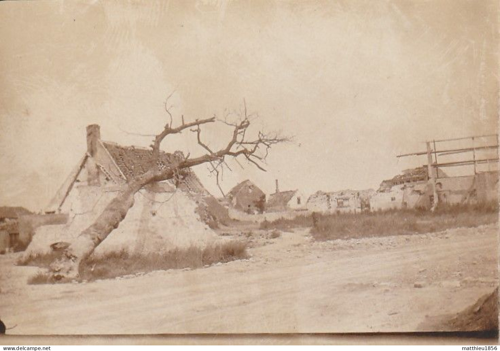 Photo 14 18 NIEUWPOORT (Nieuport) - Une Vue, Un Arbre Posé Sur Un Toit (A252, Ww1, Wk 1) - Nieuwpoort