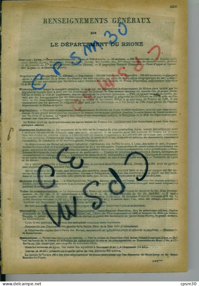 ANNUAIRE - 69 - Département Rhone - Année 1925 - édition Didot-Bottin - 273 Pages - Directorios Telefónicos