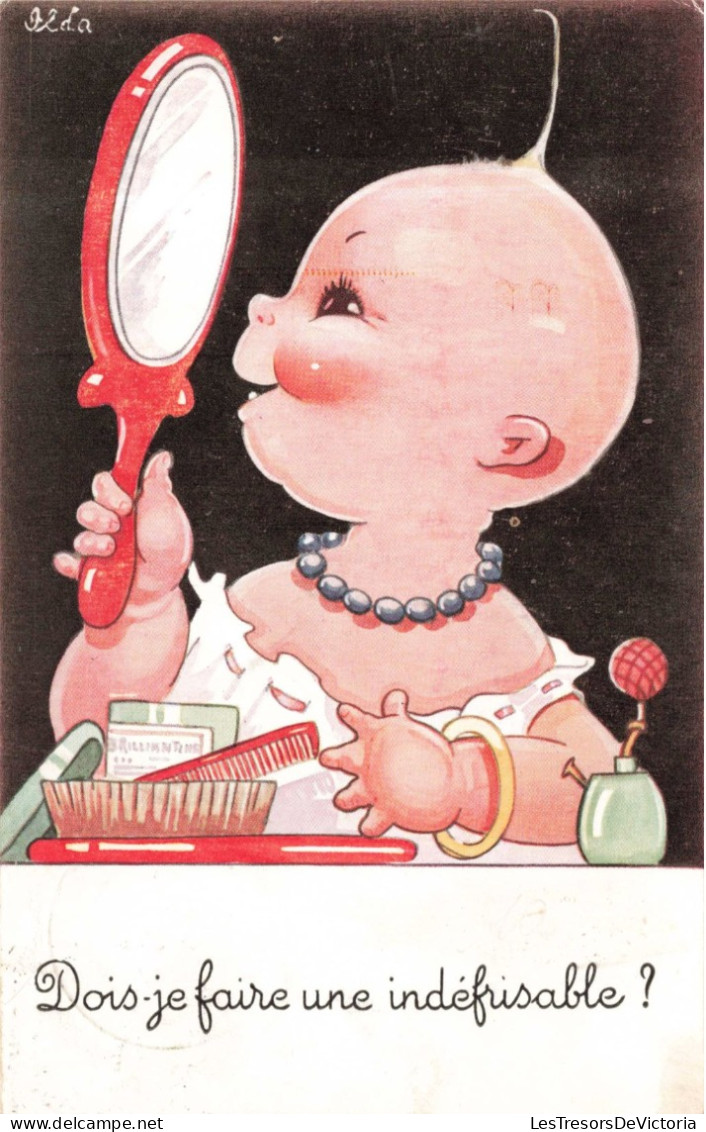 FANTAISIES - Bébé - Dois-je Faire Une Indéfrisable - Colorisé - Carte Postale Ancienne - Baby's