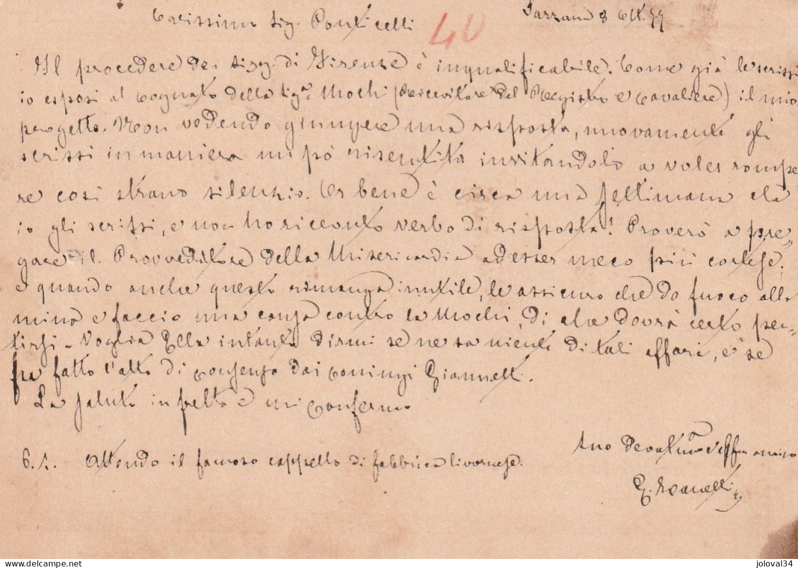 Italie Entier Postal SARZANA  8/10/1877  Pour Grosseto - Interi Postali