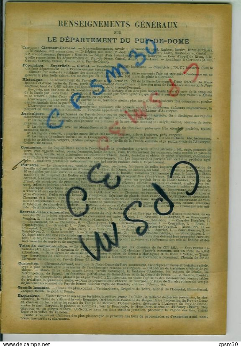 ANNUAIRE - 63 - Département Puy De Dome - Année 1925 - édition Didot-Bottin - 85 Pages - Annuaires Téléphoniques