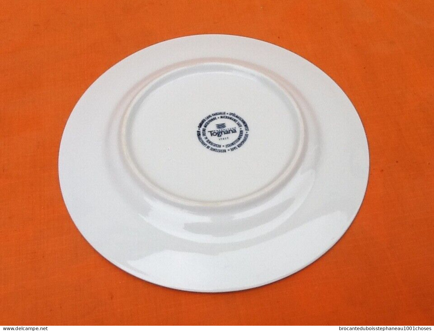 5 Assiettes à Dessert   Porcelaine Tognana Italy   Blanc / Bleu - Zonder Classificatie