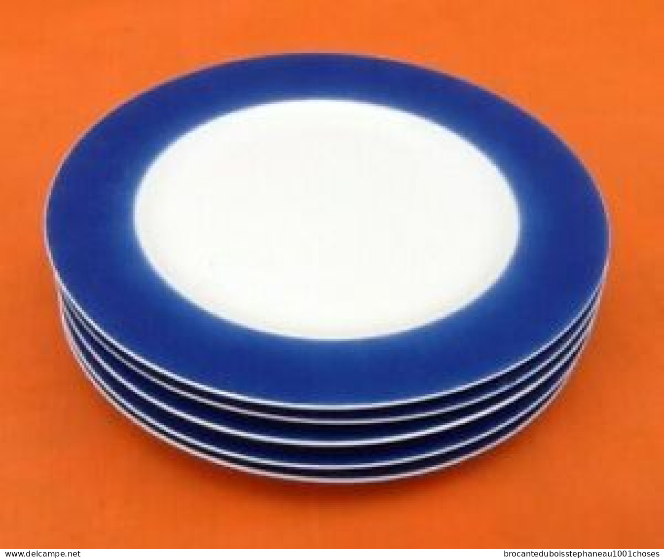 5 Assiettes à Dessert   Porcelaine Tognana Italy   Blanc / Bleu - Zonder Classificatie