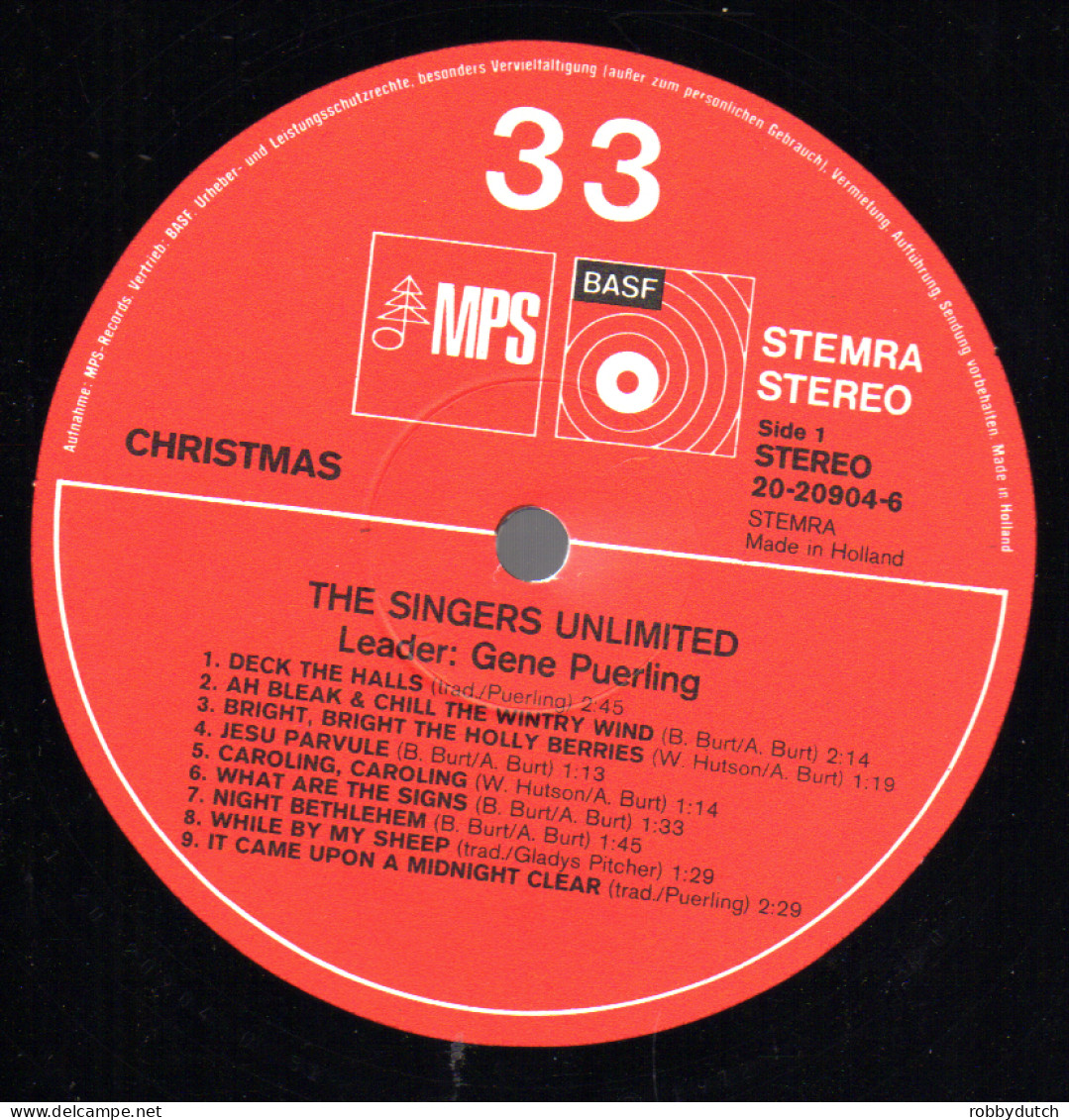 * LP *  THE SINGERS UNLIMITED - CHRISTMAS (Holland 1972 EX) - Canzoni Di Natale