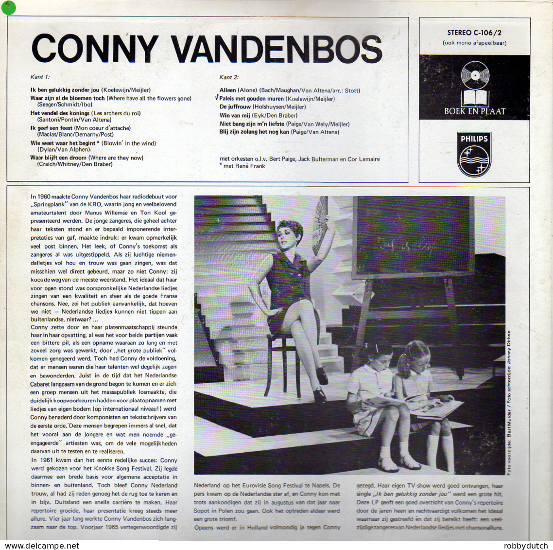 * LP *  CONNY VANDENBOS) -  CONNY VANDENBOS (Boek En Plaat)(Holland 1969 EX-) - Other - Dutch Music