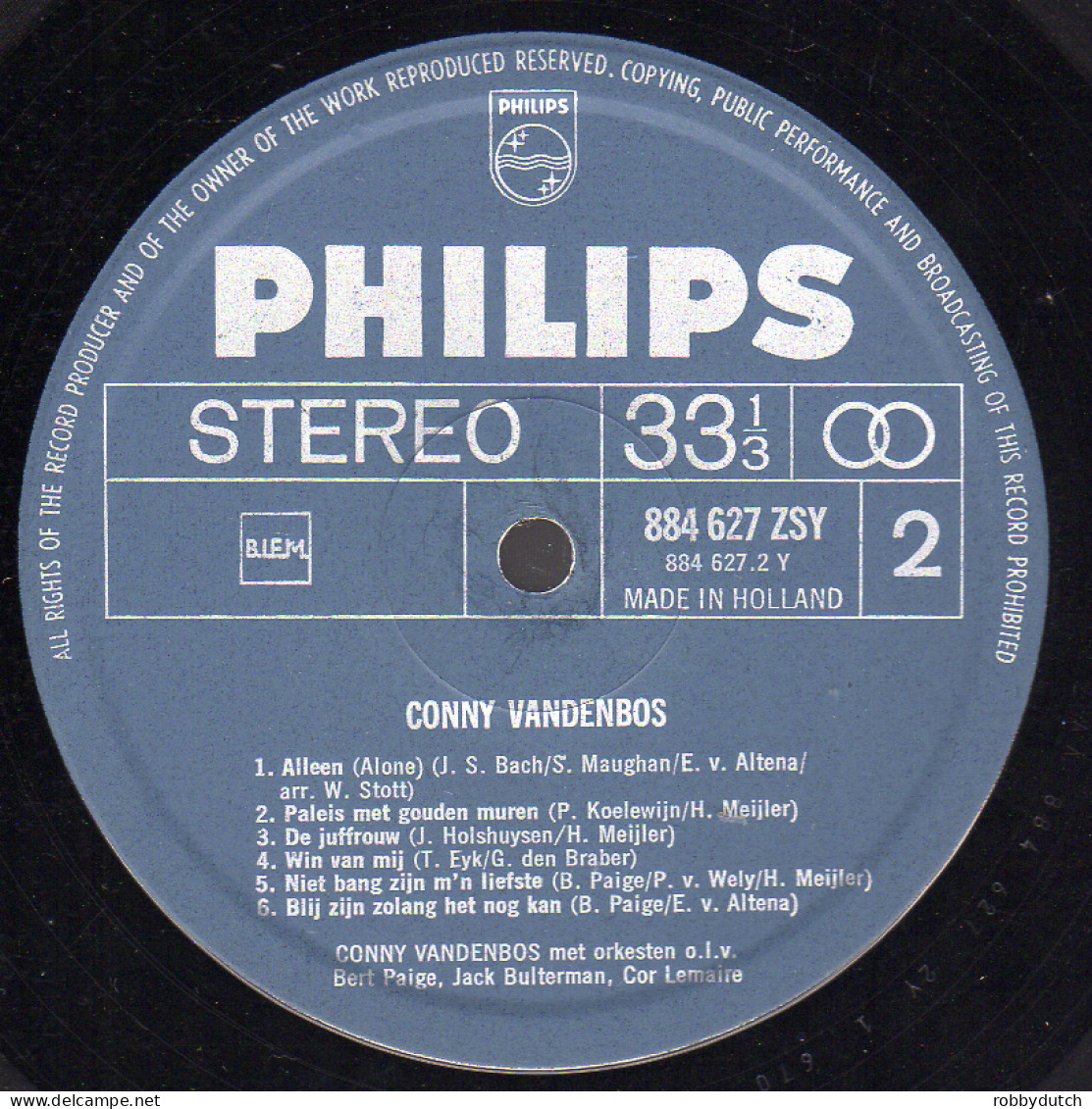 * LP *  CONNY VANDENBOS) -  CONNY VANDENBOS (Boek En Plaat)(Holland 1969 EX-) - Autres - Musique Néerlandaise