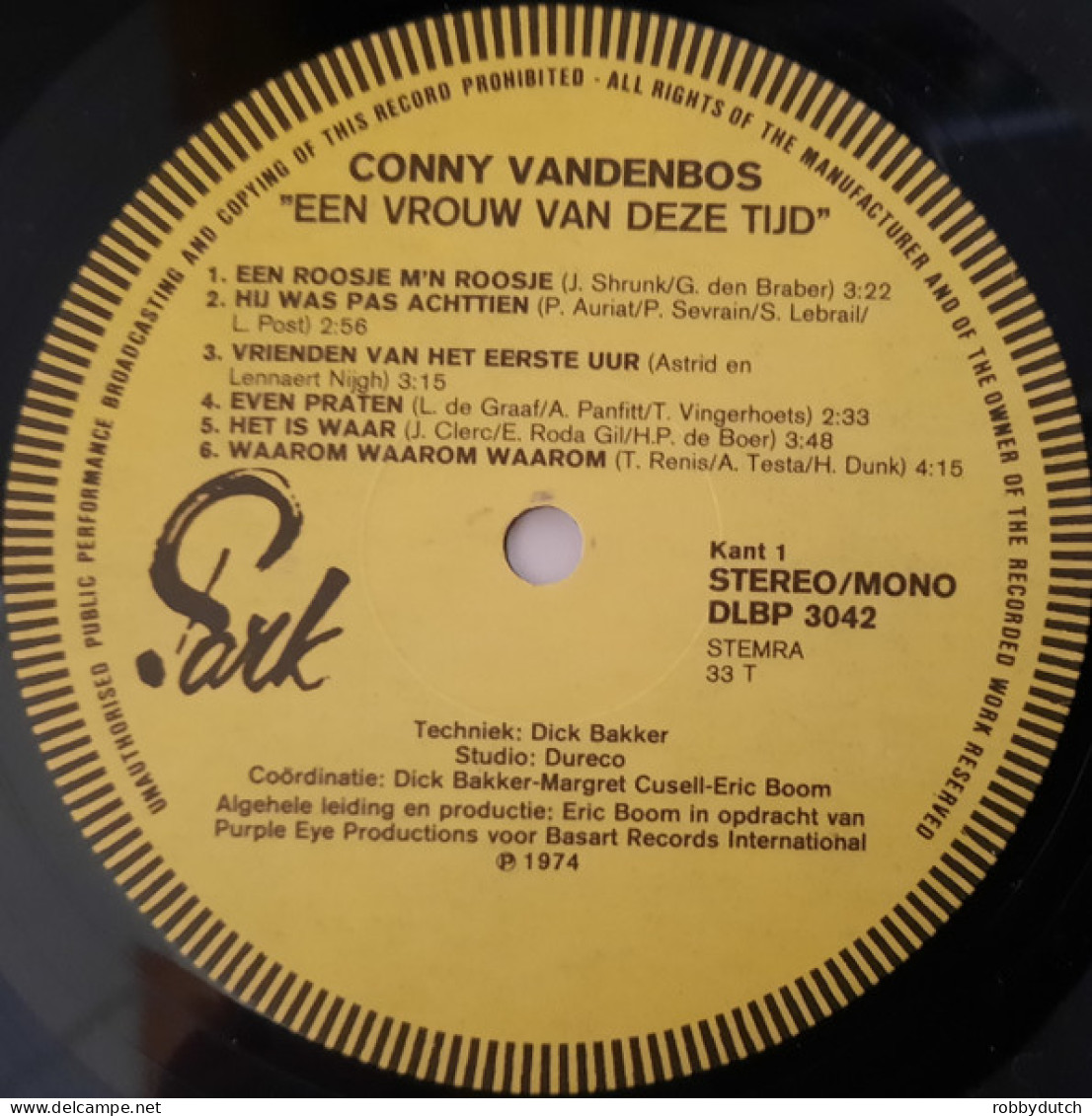 * LP *  CONNY VANDENBOS -  EEN VROUW VAN DEZE TIJD (Holland 1974 EX-) - Other - Dutch Music