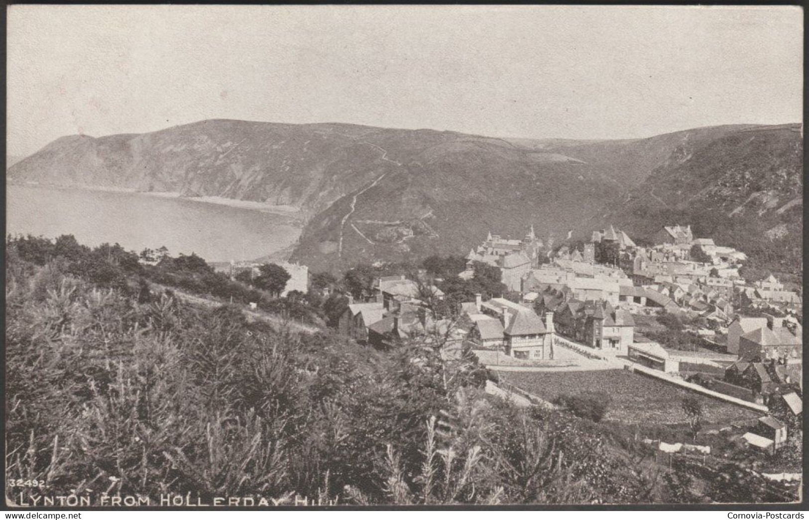 Lynton From Hollerday Hill, Devon, 1920 - Photochrom Postcard - Lynmouth & Lynton