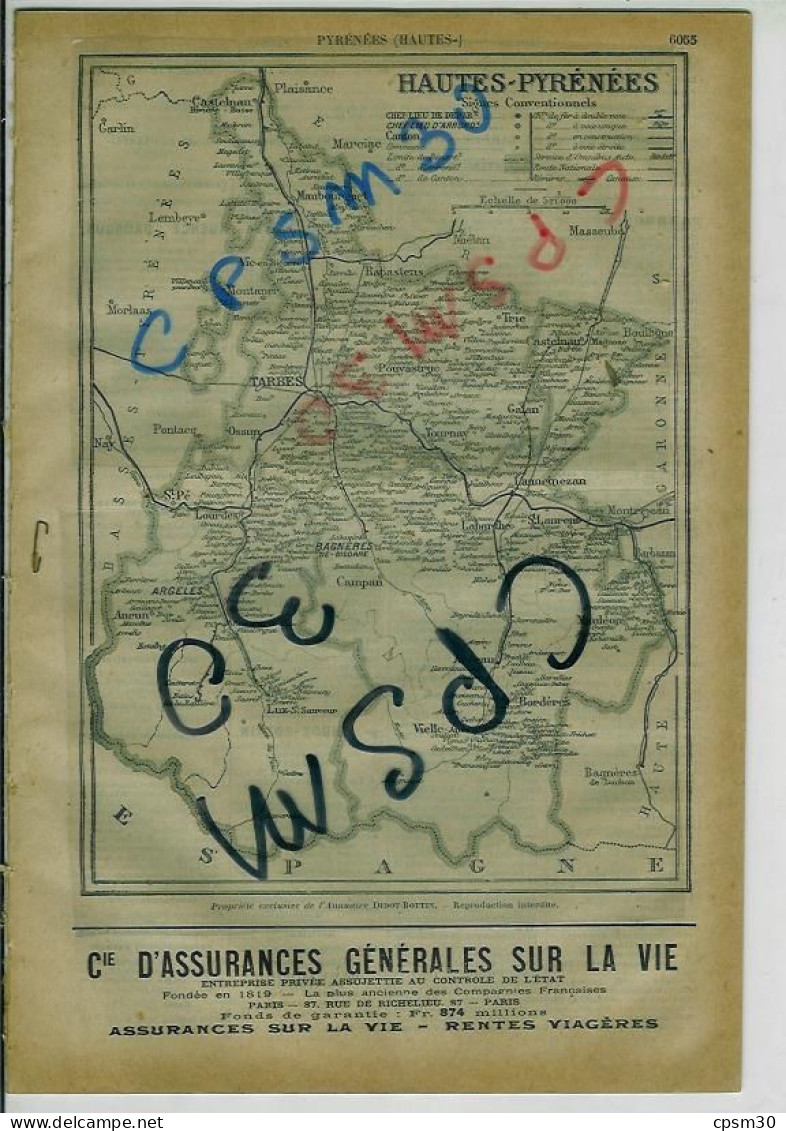 ANNUAIRE - 65 - Département Hautes Pyrénées - Année 1925 - édition Didot-Bottin - 27 Pages - Directorios Telefónicos