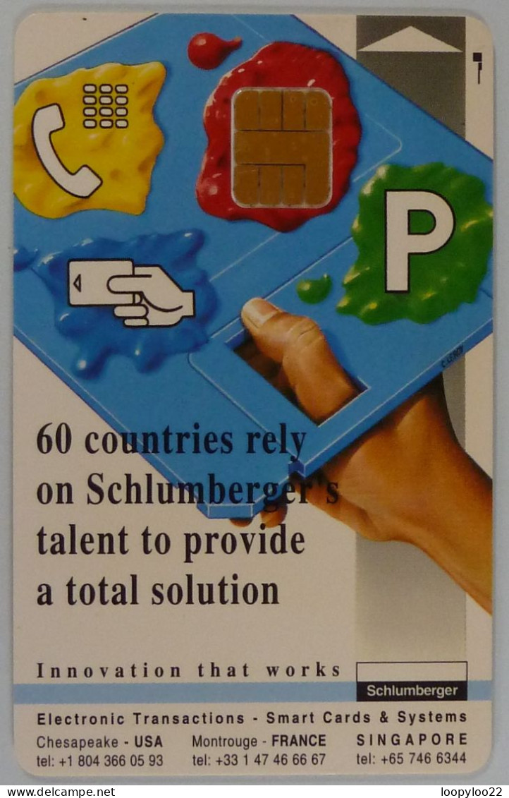 FRANCE - Chip - 60 Countries Rely On Schlumberger - Total Solution Painting - Used - Unclassified