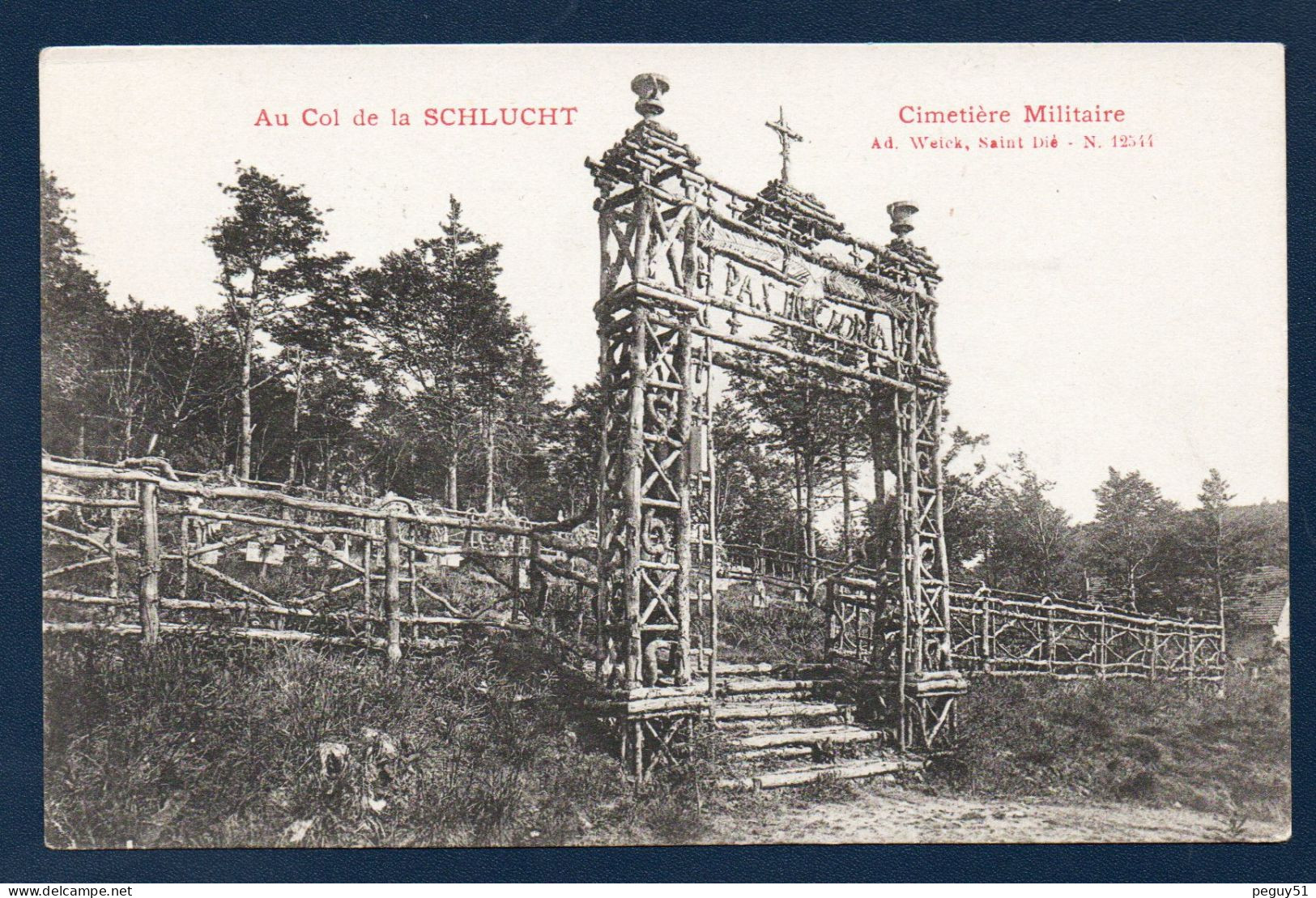 Au Col De La Schlucht. Cimetière Militaire Provisoire. Nécropole De Saulcy Sur Meurthe ( 1921--1935) - Cimiteri Militari