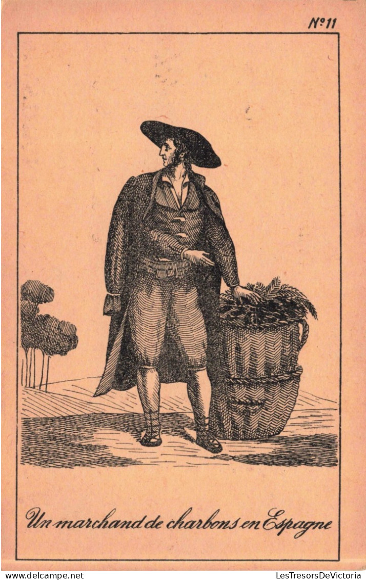 FANTAISIES - Homme - Un Marchand De Charbons En Espagne - Carte Postale Ancienne - Männer