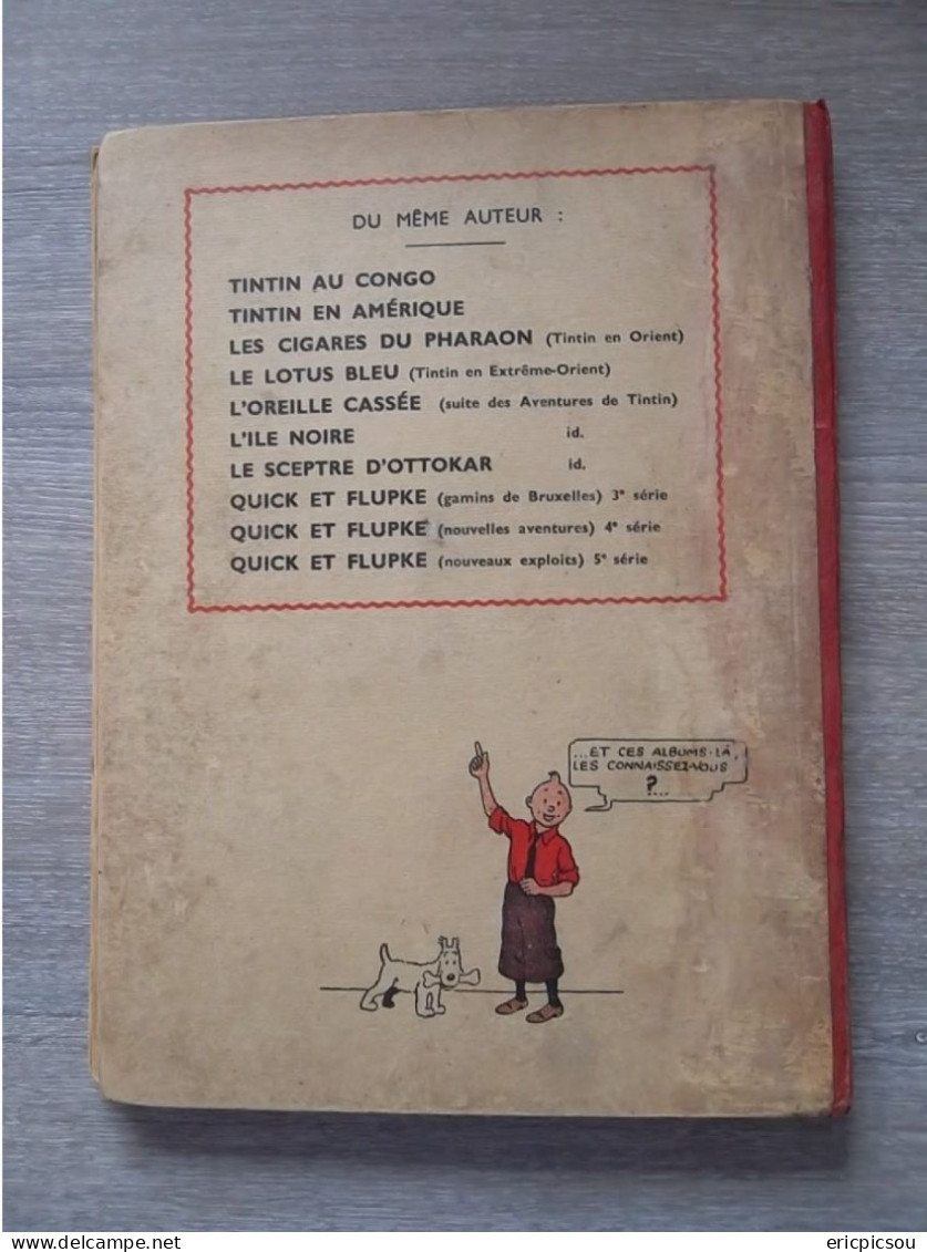 Le Crabe Aux Pinces D'Or E.O. A13 1941 . Le Plus Rare ! Pinces en Bas ! ( Lire )