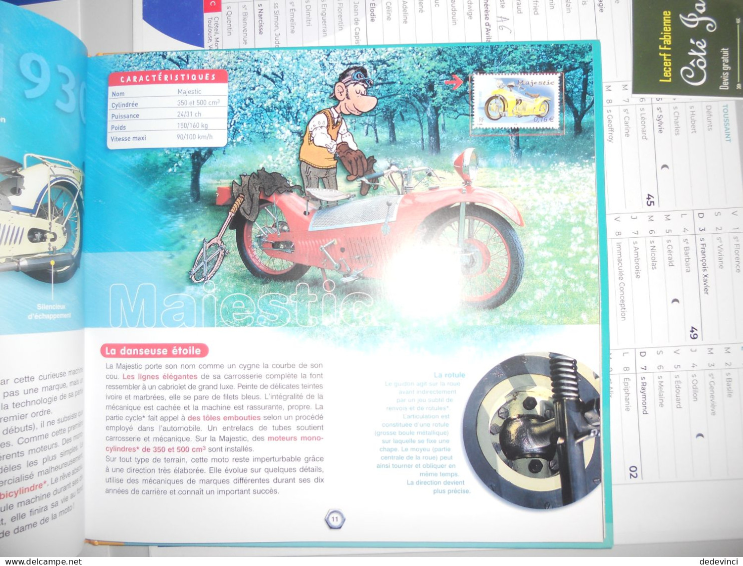 Livre : Dix Motos De Légende Vendu 13€57. Avec Les Timbres - Autres & Non Classés