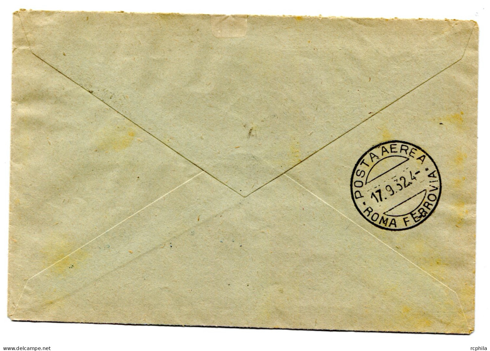 RC 25760 MER EGÉE - EGEO 1932 SERIE ESPRESSO POSTE AERIENNE LETTRE DE RODI POUR ROME ITALIE - COVER RARE TB - Aegean