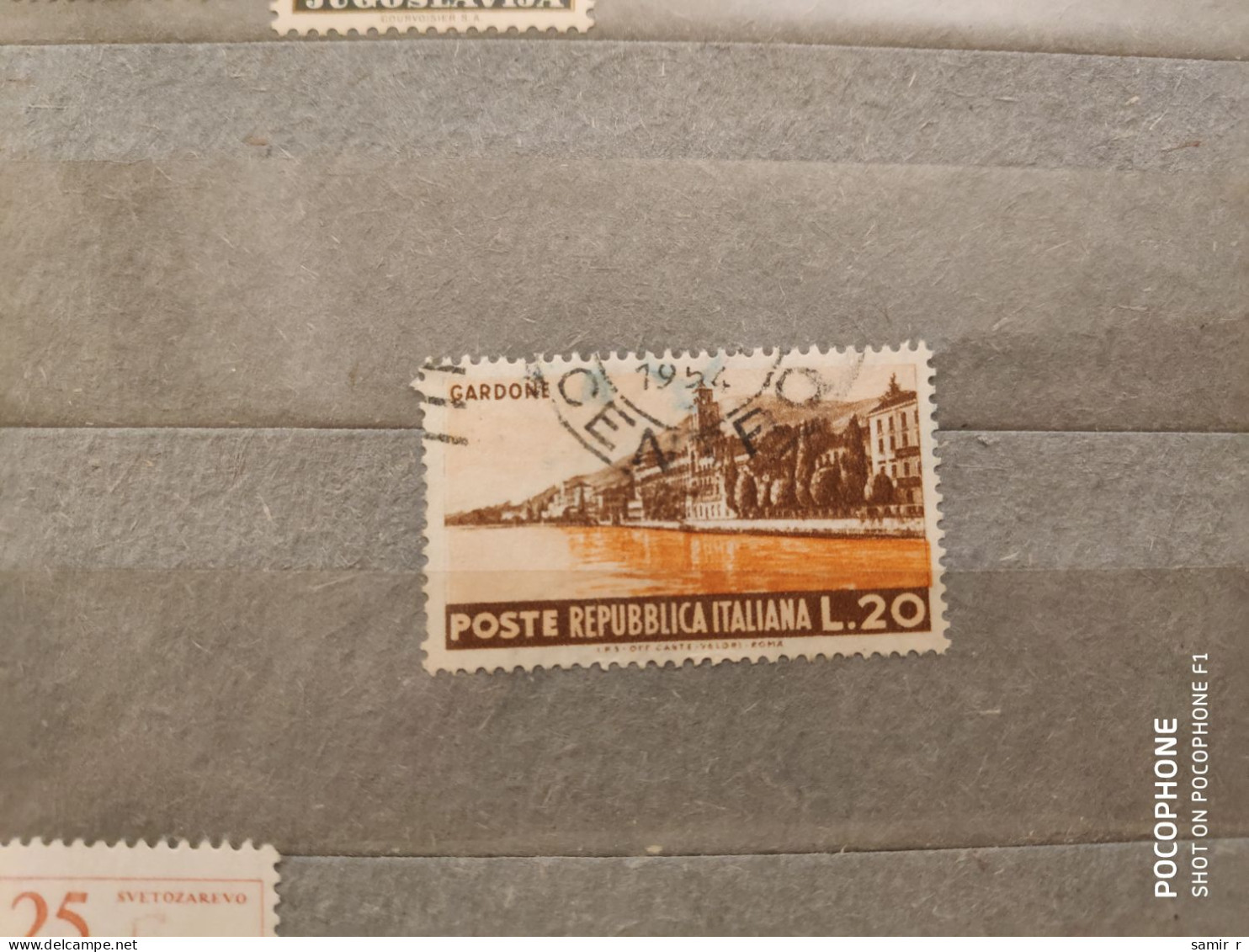 1954 Italia	River (F37) - Used Stamps (without Tabs)