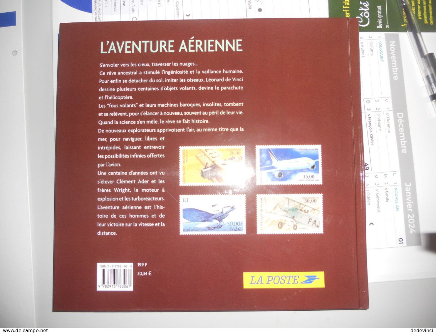 Livre : L'aventure Aérienne Vendu 30€34. Avec Les Timbres - Altri & Non Classificati