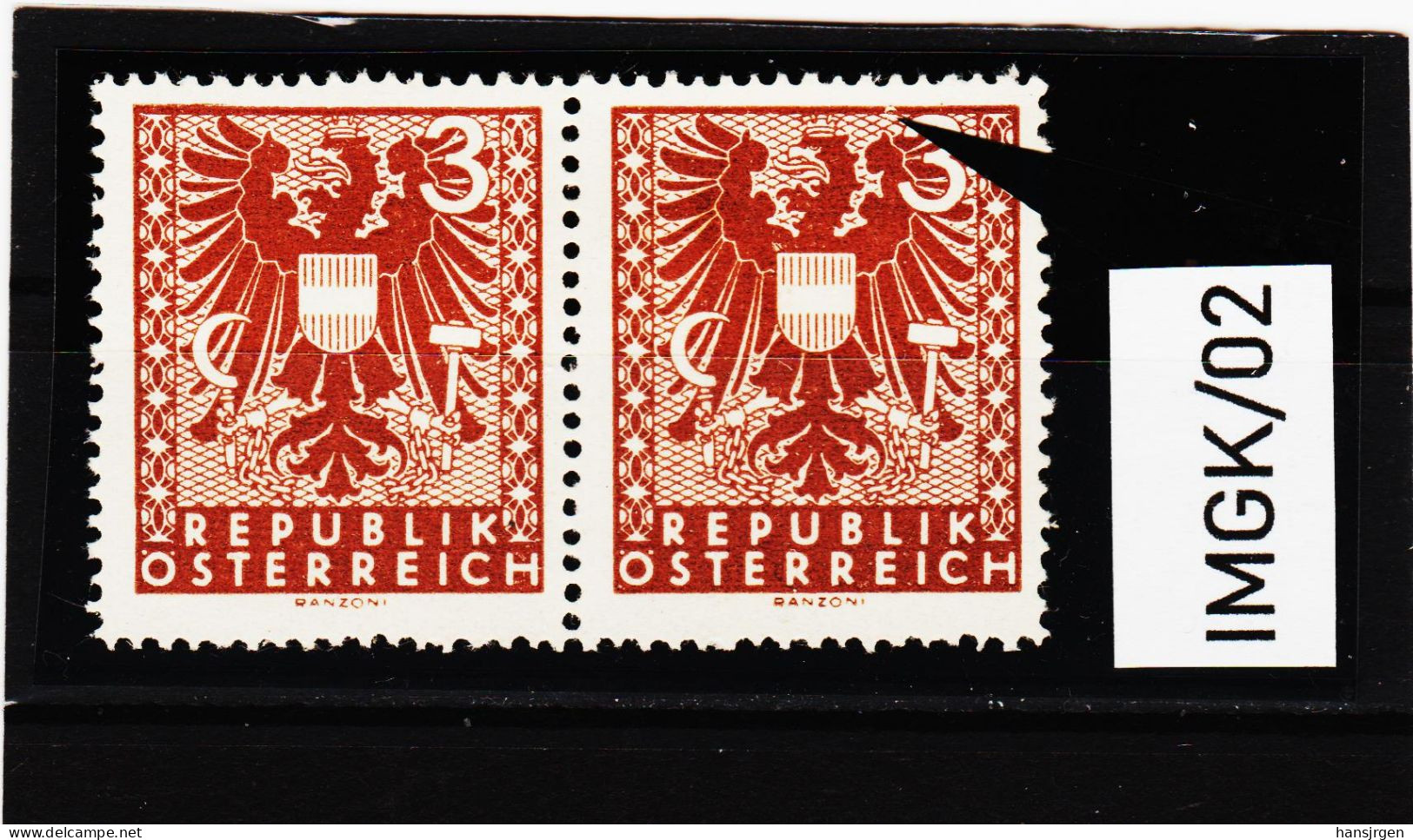 IMGK/02 ÖSTERREICH 1945 Michl 697 PLATTENFEHLER "  Weißer Mond " ** Postfrisch SIEHE ABBILDUNG - Abarten & Kuriositäten