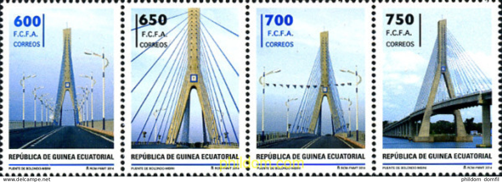 320020 MNH GUINEA ECUATORIAL 2014 PUENTES - Guinée Equatoriale