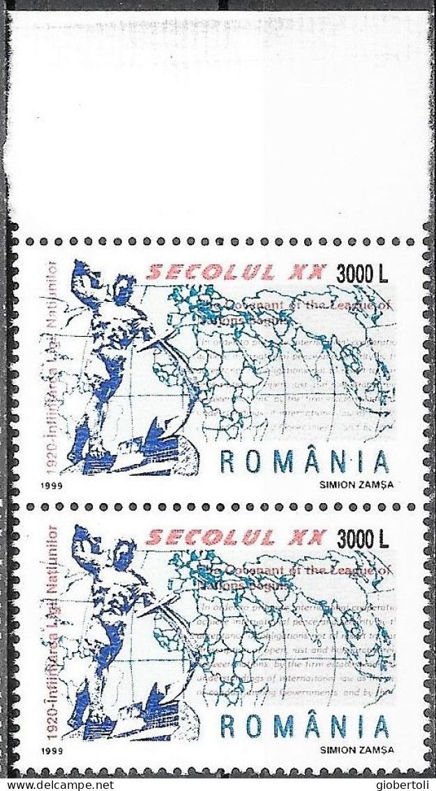 Romania/Roumanie: Mappa, Map, Carte, Società Delle Nazioni, League Of Nations, Ligue Des Nations - Géographie