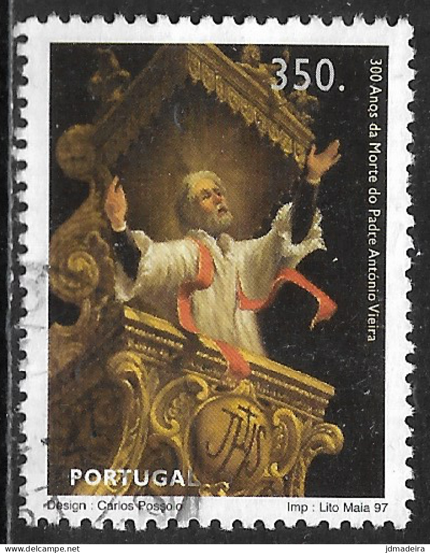 Portugal – 1997 Father António Vieira 350. Used Stamp - Oblitérés