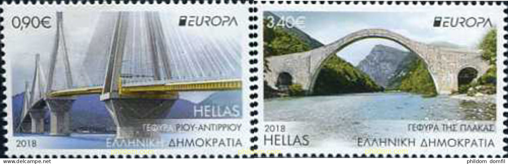 597314 MNH GRECIA 2018 EUROPA CEPT 2018 - PUENTES - Ungebraucht