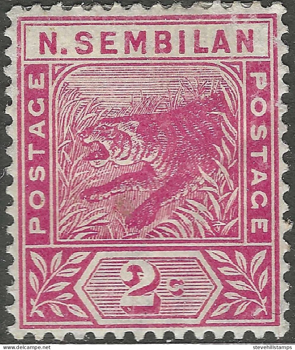Negri Sembilan (Malaysia). 1891-94 Tiger. 2c MH SG 3 - Negri Sembilan