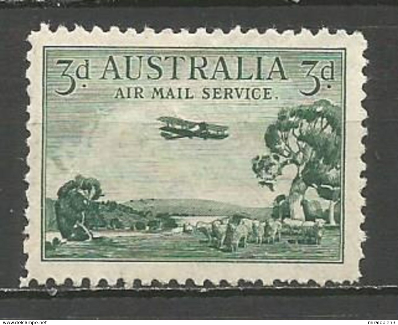 AUSTRALIA CORREO AEREO YVERT NUM. 2 * NUEVO CON FIJASELLOS - Mint Stamps