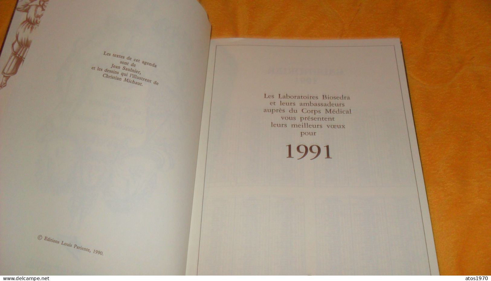 GRAND AGENDA BIOSEDRA 1991 NON ECRIT../ MOLIERE ET LA NAISSANCE DE LA COMEDIE FRANCAISE..EDITIONS LOUIS PARENTE ILLUSTRE - Big : 1991-00