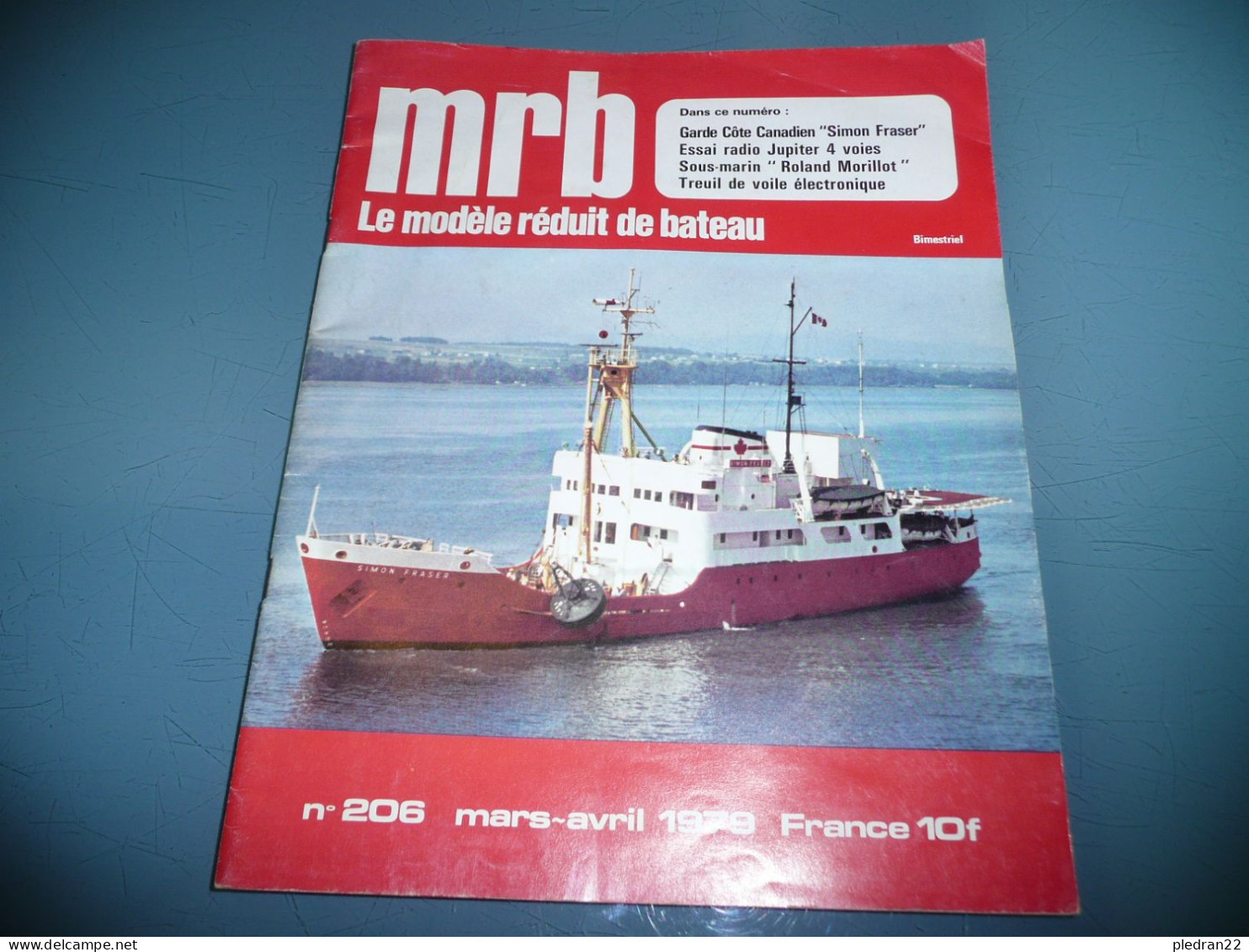 REVUE MRB LE MODELE REDUIT DE BATEAU N° 206 MARS AVRIL 1979 MODELISME MAQUETTE SOUS MARIN RADIO TREUIL DE VOILE ++ - Barcos