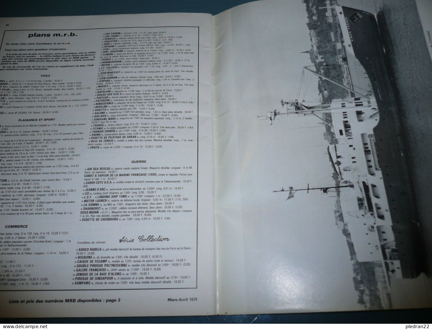 REVUE MRB LE MODELE REDUIT DE BATEAU N° 206 MARS AVRIL 1979 MODELISME MAQUETTE SOUS MARIN RADIO TREUIL DE VOILE ++ - Schiffe