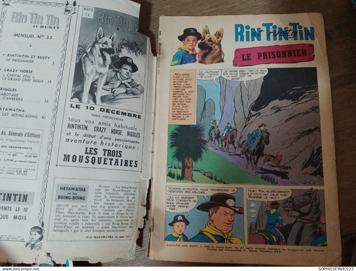 132 // RINTINTIN & RUSTY N°33  1962 - Rintintin