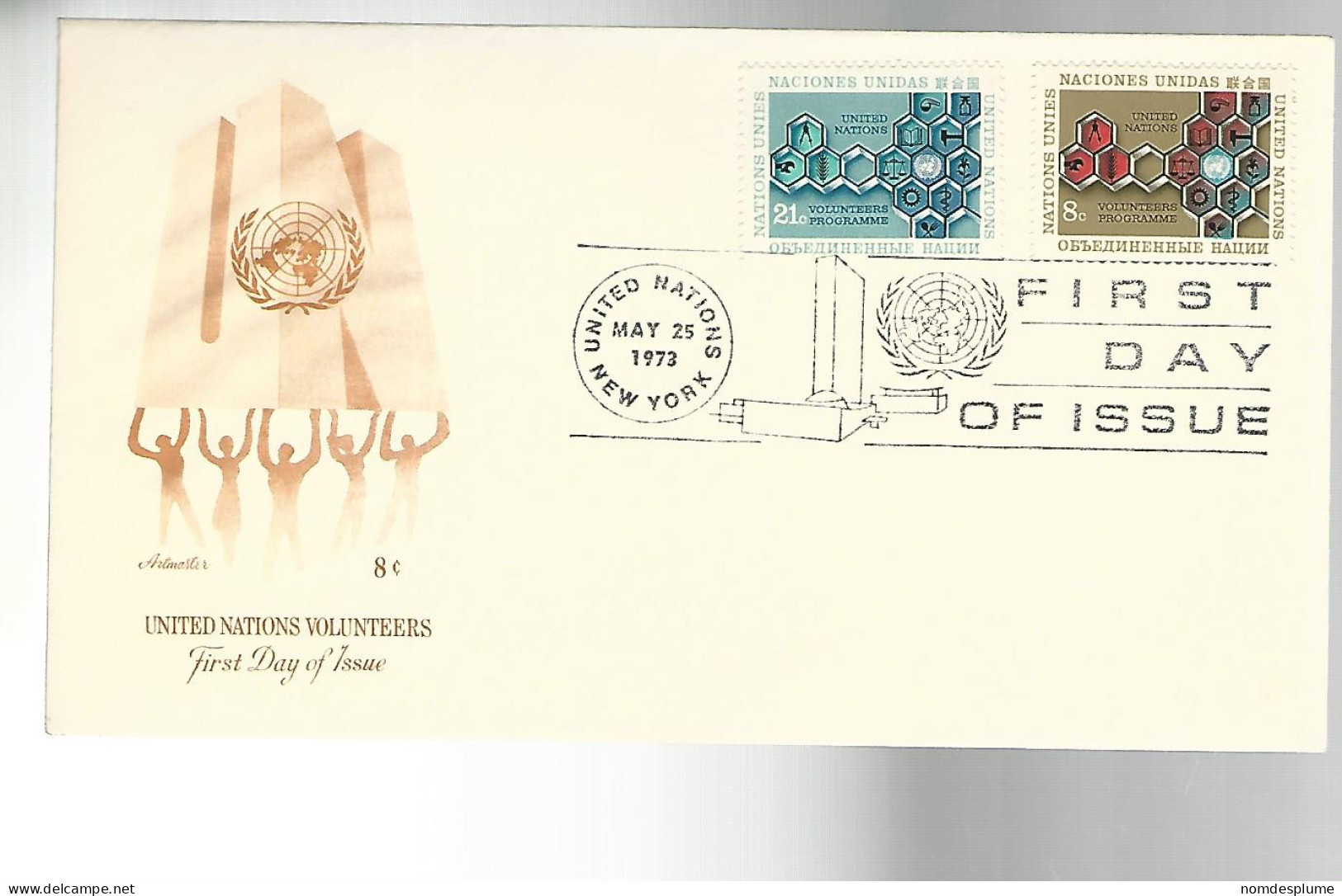 52612 ) United Nations FDC  Stationery Postmark 1973 New York - Used Stamps