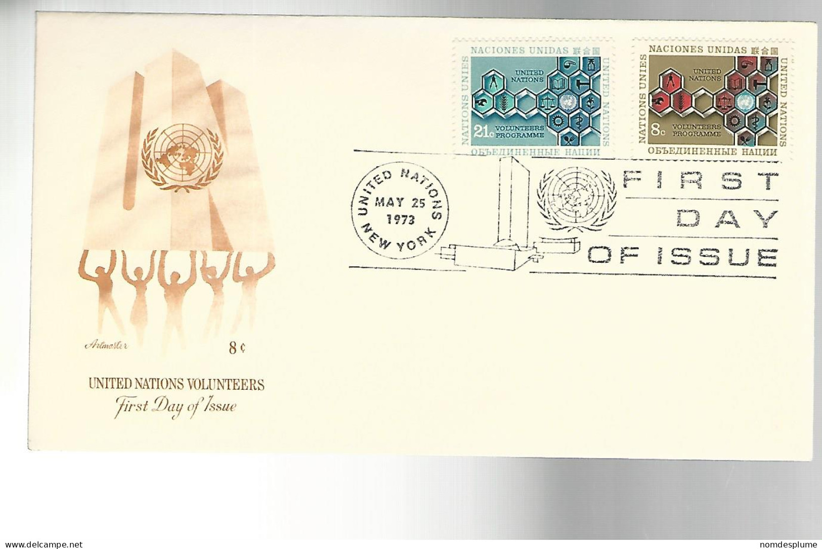 52612 ) United Nations FDC  Stationery Postmark 1973 New York - Gebruikt