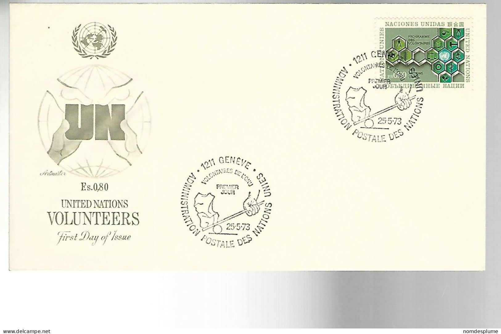 52613 ) United Nations FDC  Stationery Postmark 1973 Geneva - Used Stamps