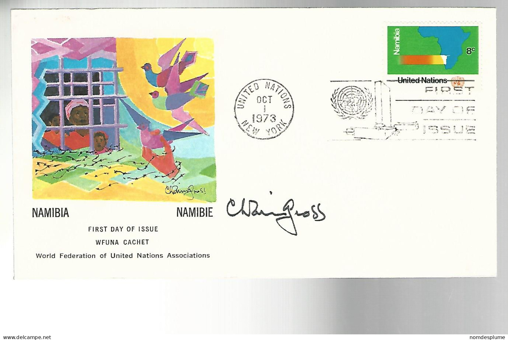 52614 ) United Nations FDC  Stationery Postmark 1973 New York - Gebraucht
