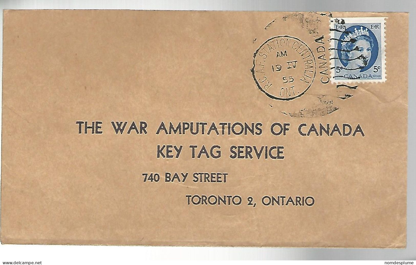 52627 ) Canada RCAF Station Postmark - Cartas & Documentos