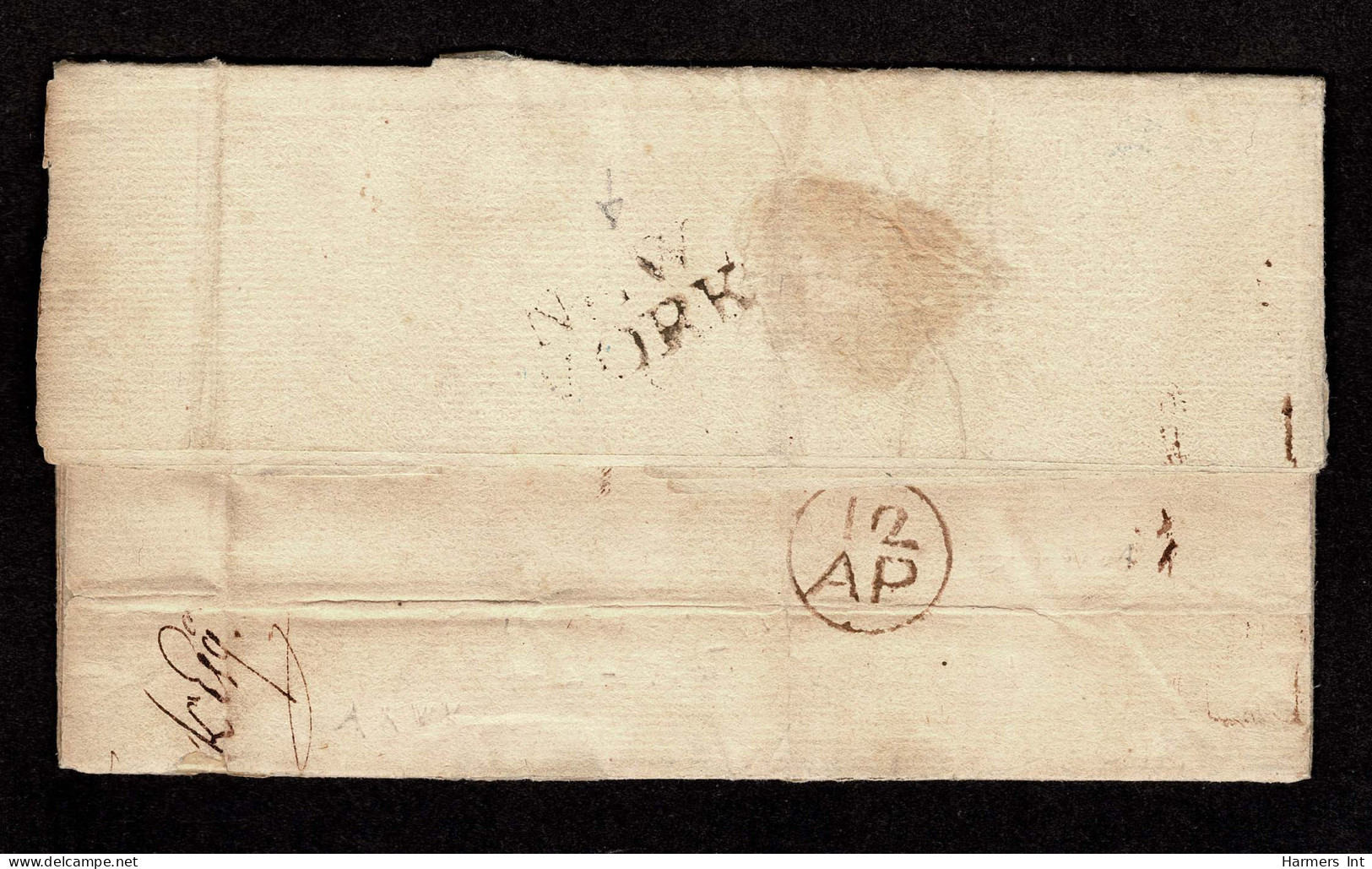 Lot # 004 Colonial: 1765 NEW YORK Type Ai In Block, On Reverse Brown, 12 AP Bishop - …-1845 Vorphilatelie