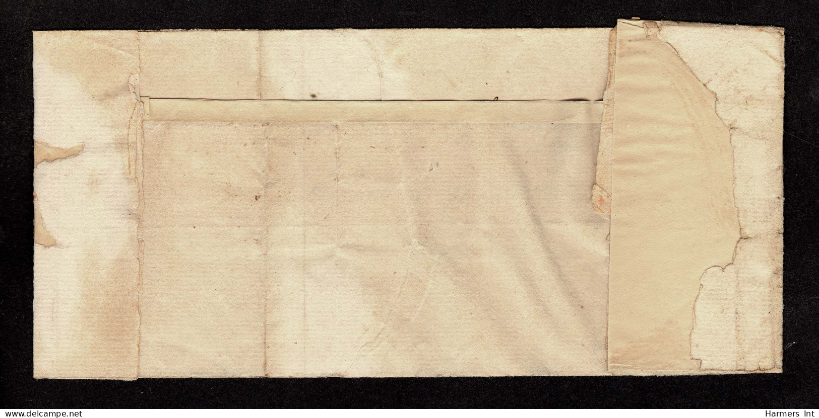 Lot # 006 Colonial: 16.5.1769 Folded Letter Sheet Bearing Large Red Two Line PHILA / DELPHIA Origin And Magenta 16 MA Ci - …-1845 Prefilatelia