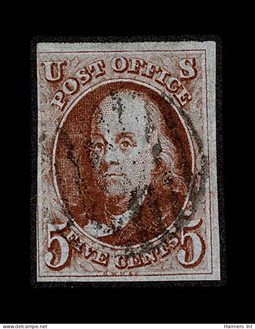 Lot # 016 1847, 5¢ Orange Brown - Usados