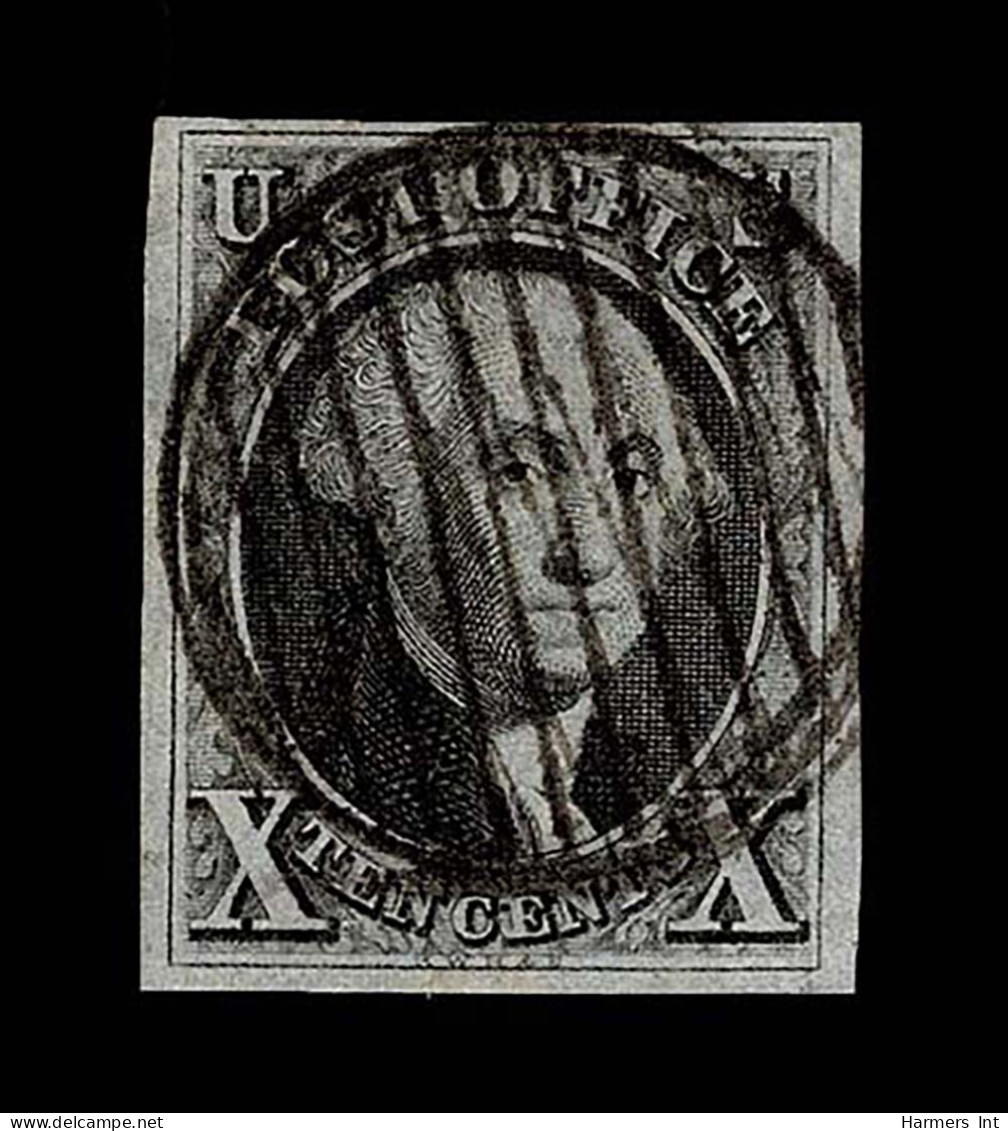 Lot # 018 1847, 10¢ Black - Usados